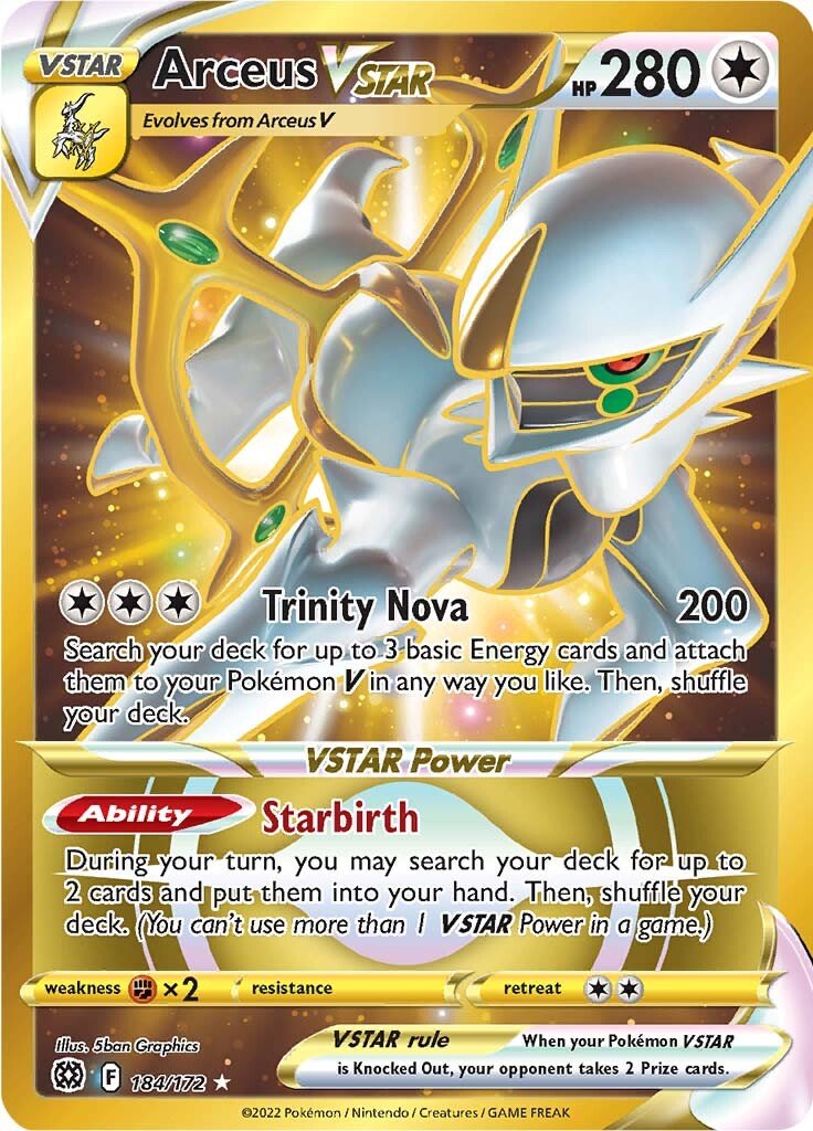 Arceus VSTAR (184/172) [Sword & Shield: Brilliant Stars] - Dark Crystal Cards