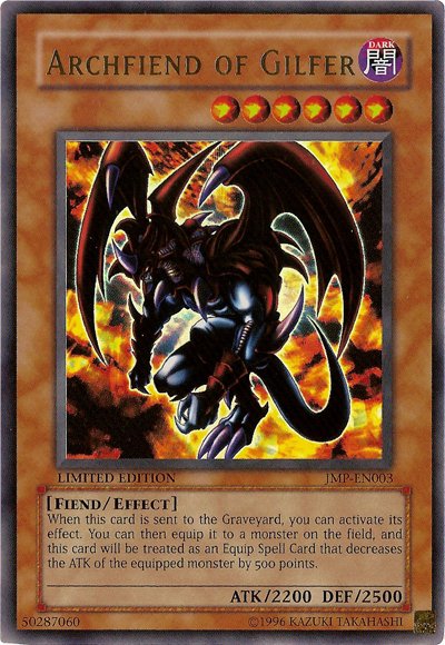 Archfiend of Gilfer [JMP - EN003] Ultra Rare - Dark Crystal Cards