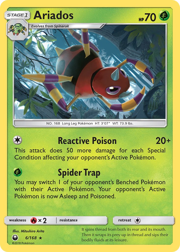 Ariados (6/168) [Sun & Moon: Celestial Storm] - Dark Crystal Cards