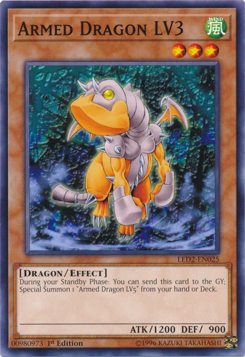 Armed Dragon LV3 [LED2 - EN025] Common - Dark Crystal Cards