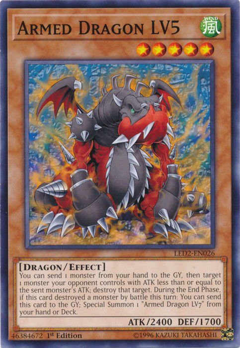 Armed Dragon LV5 [LED2 - EN026] Common - Dark Crystal Cards