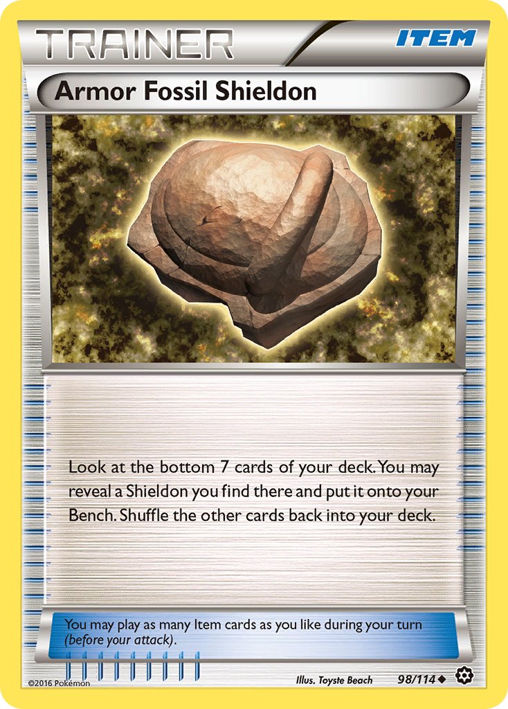 Armor Fossil Shieldon (98/114) [XY: Steam Siege] - Dark Crystal Cards