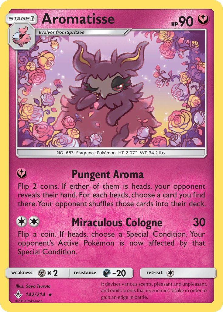 Aromatisse (142/214) [Sun & Moon: Unbroken Bonds] - Dark Crystal Cards