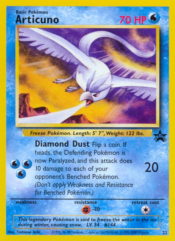 Articuno (22) [Wizards of the Coast: Black Star Promos] - Dark Crystal Cards