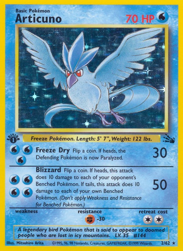 Articuno (2/62) [Fossil 1st Edition] - Dark Crystal Cards