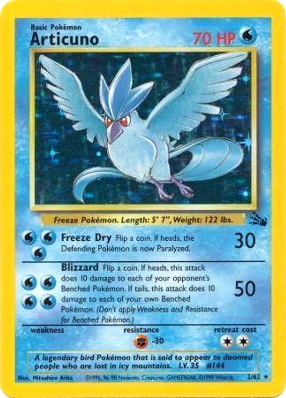 Articuno (2/62) [Fossil Unlimited] - Dark Crystal Cards