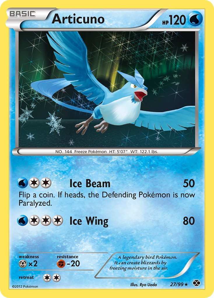 Articuno (27/99) (Blister Exclusive) [Black & White: Next Destinies] - Dark Crystal Cards