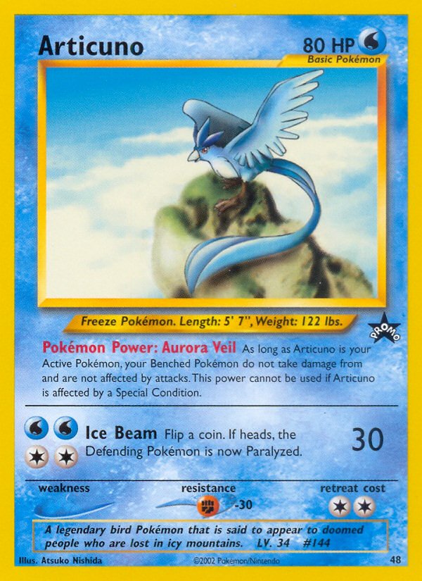 Articuno (48) [Wizards of the Coast: Black Star Promos] - Dark Crystal Cards