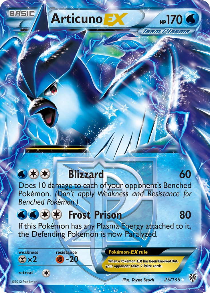 Articuno EX (25/135) [Black & White: Plasma Storm] - Dark Crystal Cards