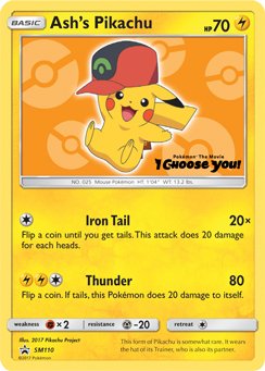 Ash's Pikachu (SM110) [Sun & Moon: Black Star Promos] - Dark Crystal Cards