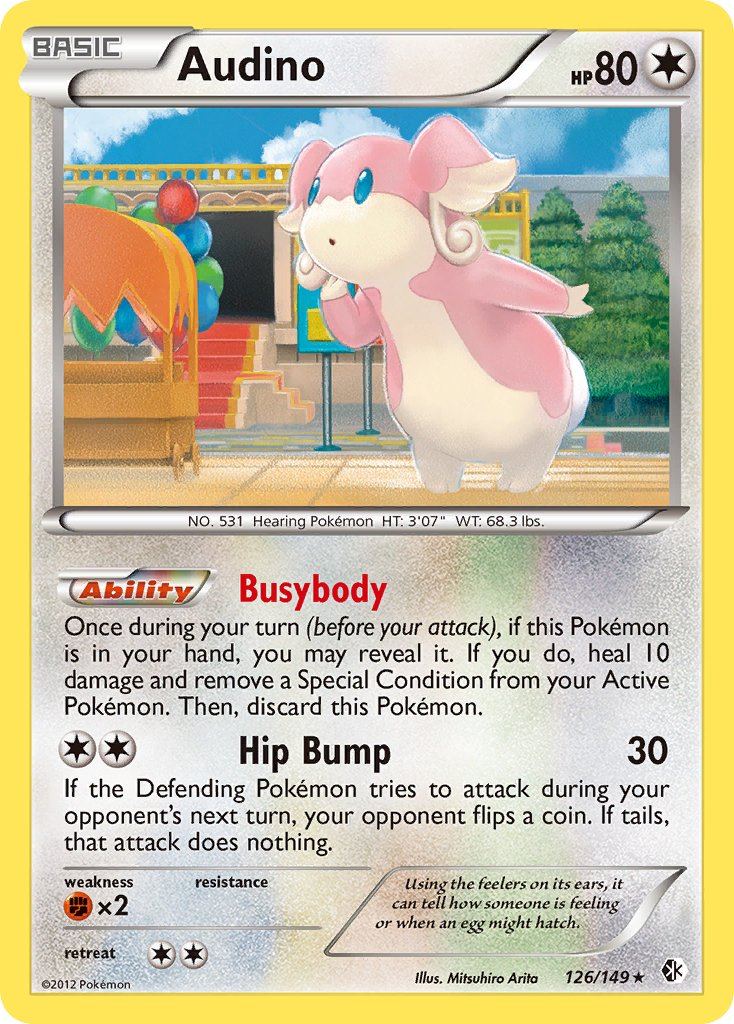 Audino (126/149) [Black & White: Boundaries Crossed] - Dark Crystal Cards