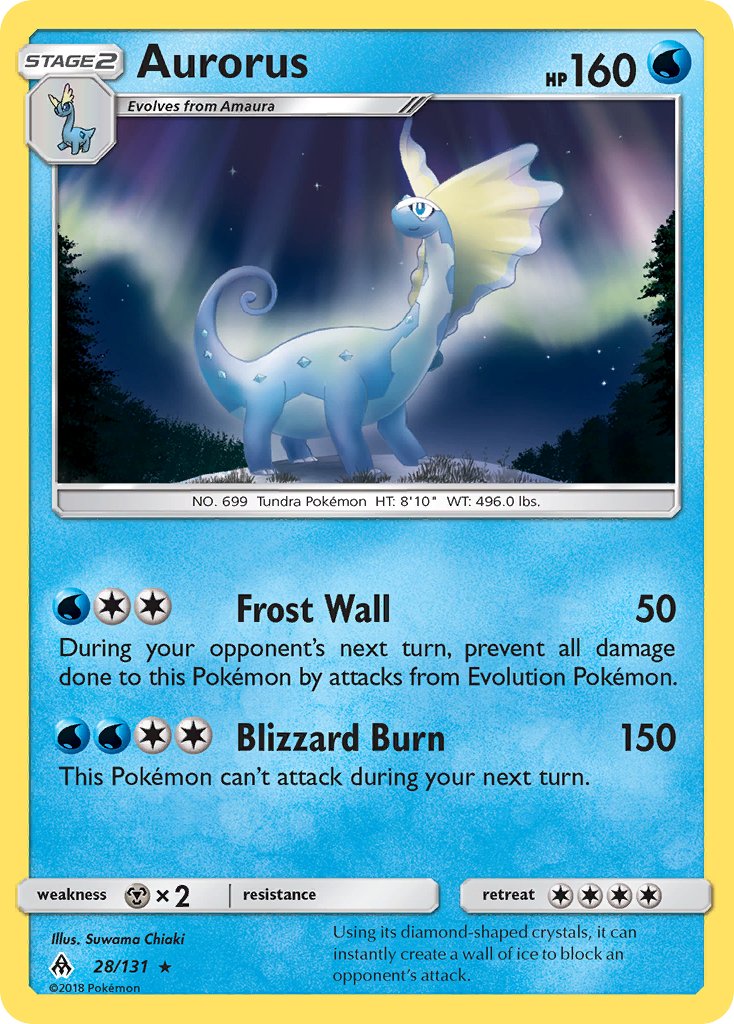 Aurorus (28/131) [Sun & Moon: Forbidden Light] - Dark Crystal Cards