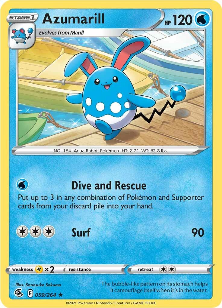 Azumarill (059/264) [Sword & Shield: Fusion Strike] - Dark Crystal Cards