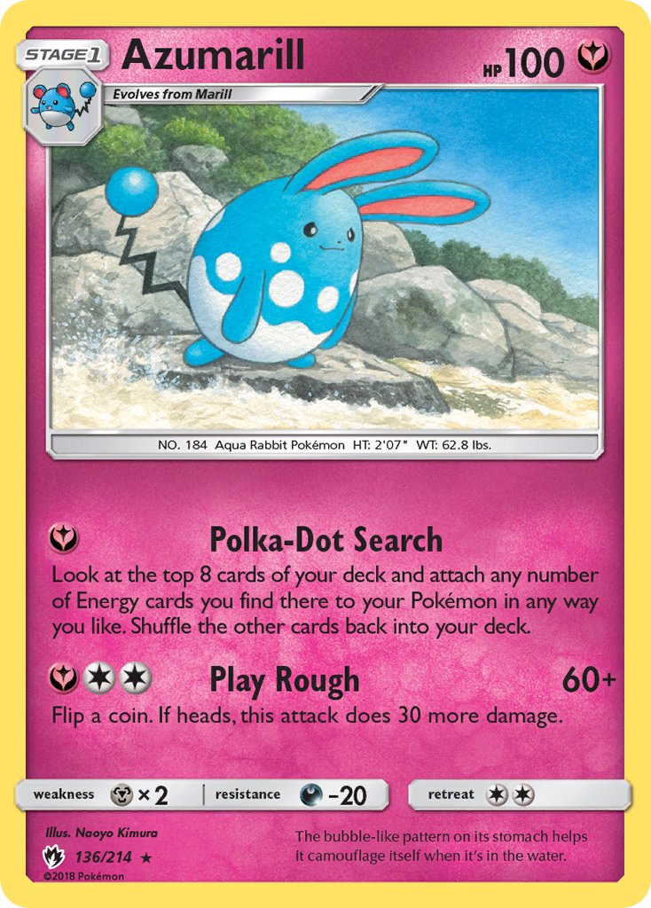 Azumarill (136/214) [Sun & Moon: Lost Thunder] - Dark Crystal Cards