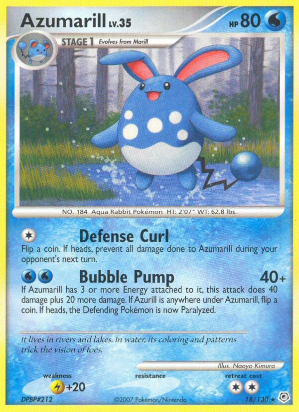 Azumarill (18/130) [Diamond & Pearl: Base Set] - Dark Crystal Cards