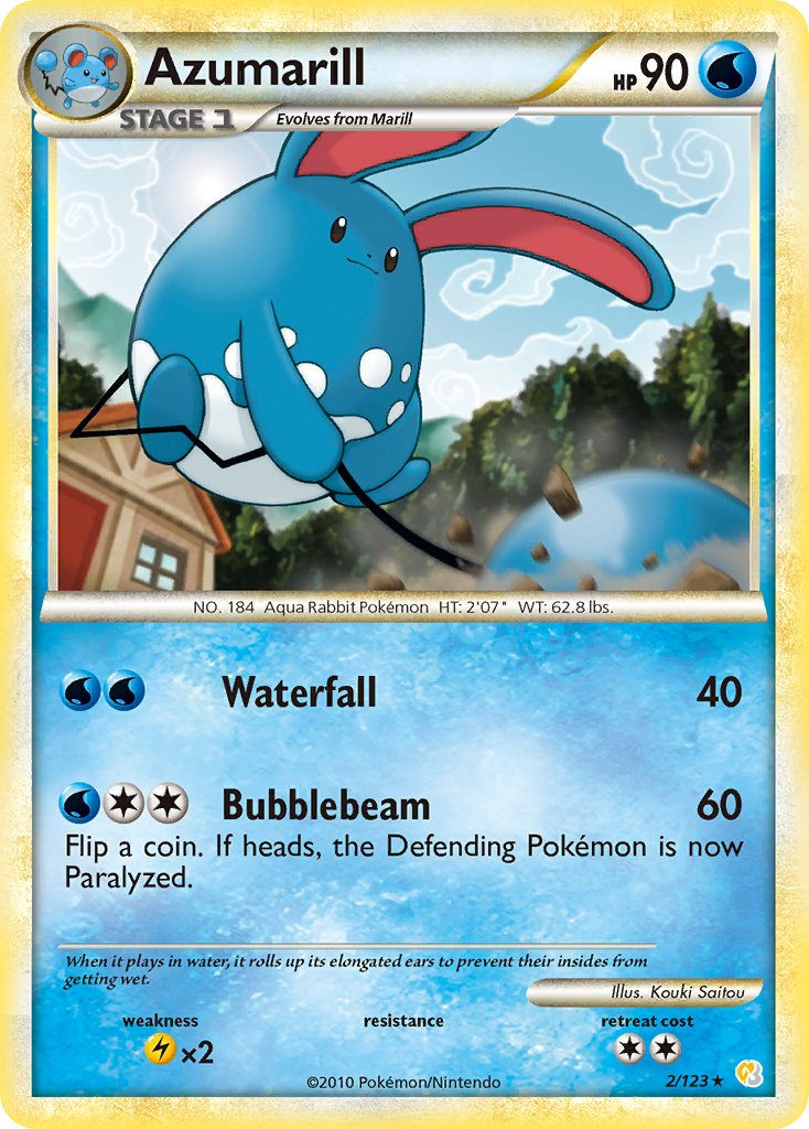 Azumarill (2/123) [HeartGold & SoulSilver: Base Set] - Dark Crystal Cards