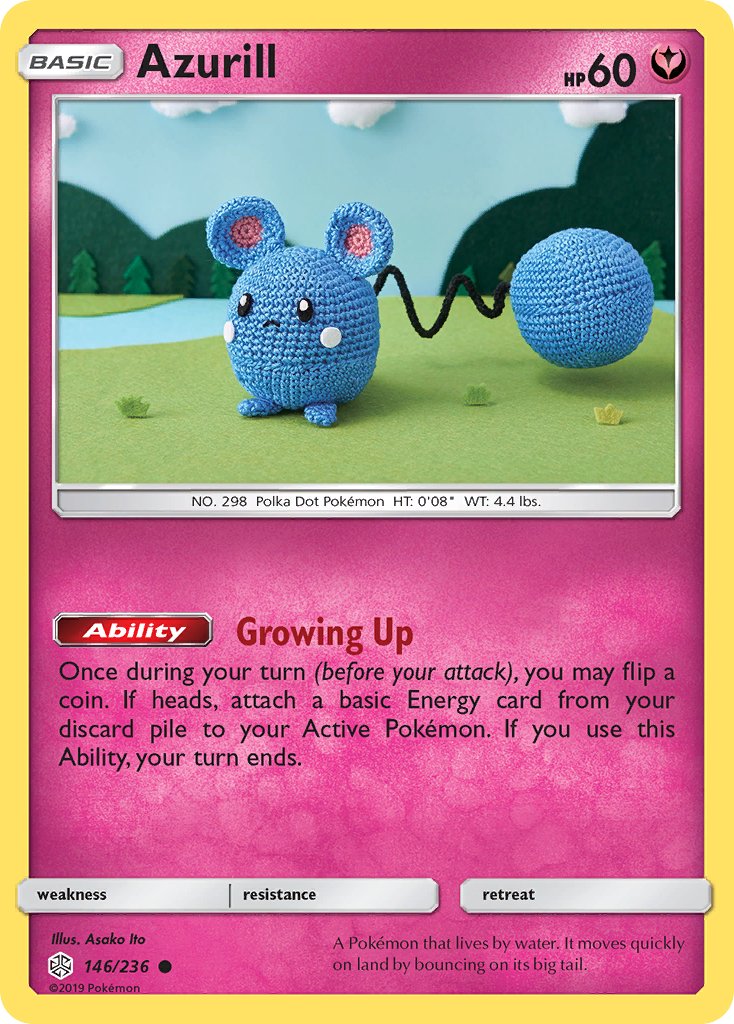 Azurill (146/236) [Sun & Moon: Cosmic Eclipse] - Dark Crystal Cards