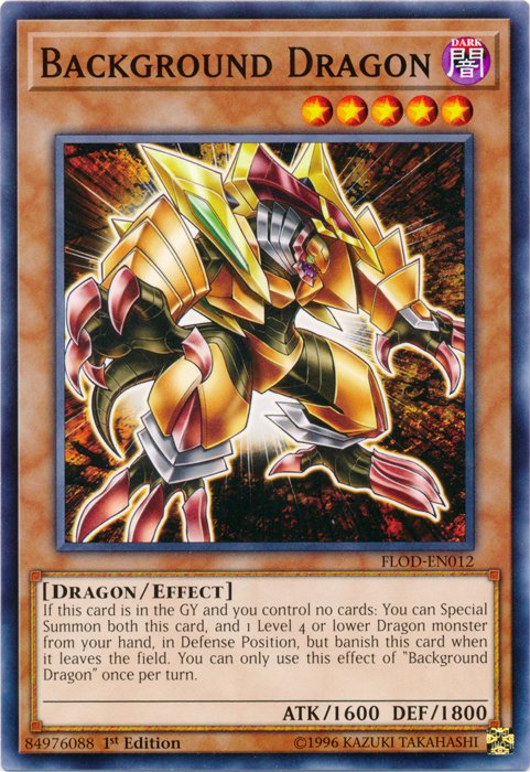 Background Dragon [FLOD - EN012] Common - Dark Crystal Cards