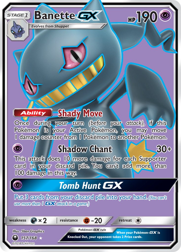 Banette GX (157/168) [Sun & Moon: Celestial Storm] - Dark Crystal Cards