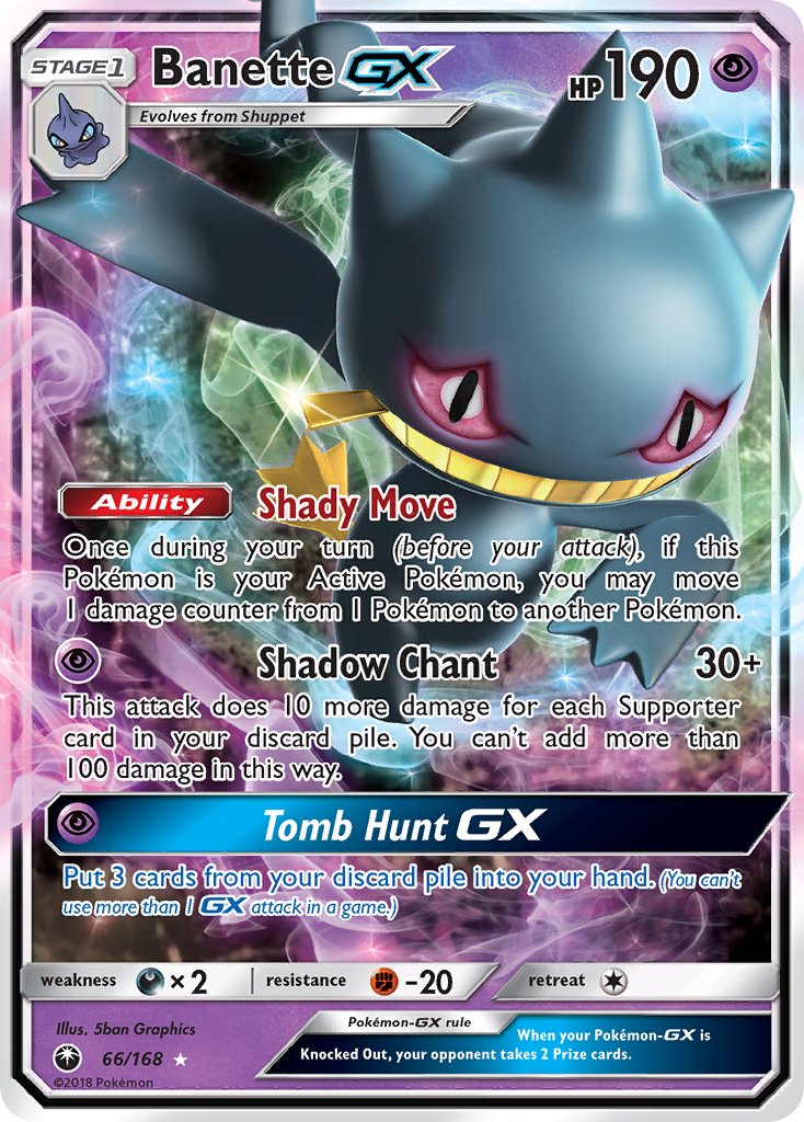 Banette GX (66/168) [Sun & Moon: Celestial Storm] - Dark Crystal Cards