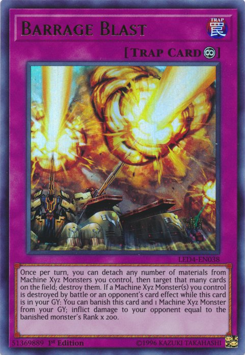 Barrage Blast [LED4 - EN038] Ultra Rare - Dark Crystal Cards