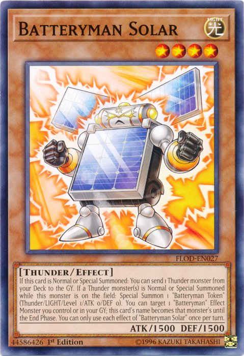 Batteryman Solar [FLOD - EN027] Common - Dark Crystal Cards