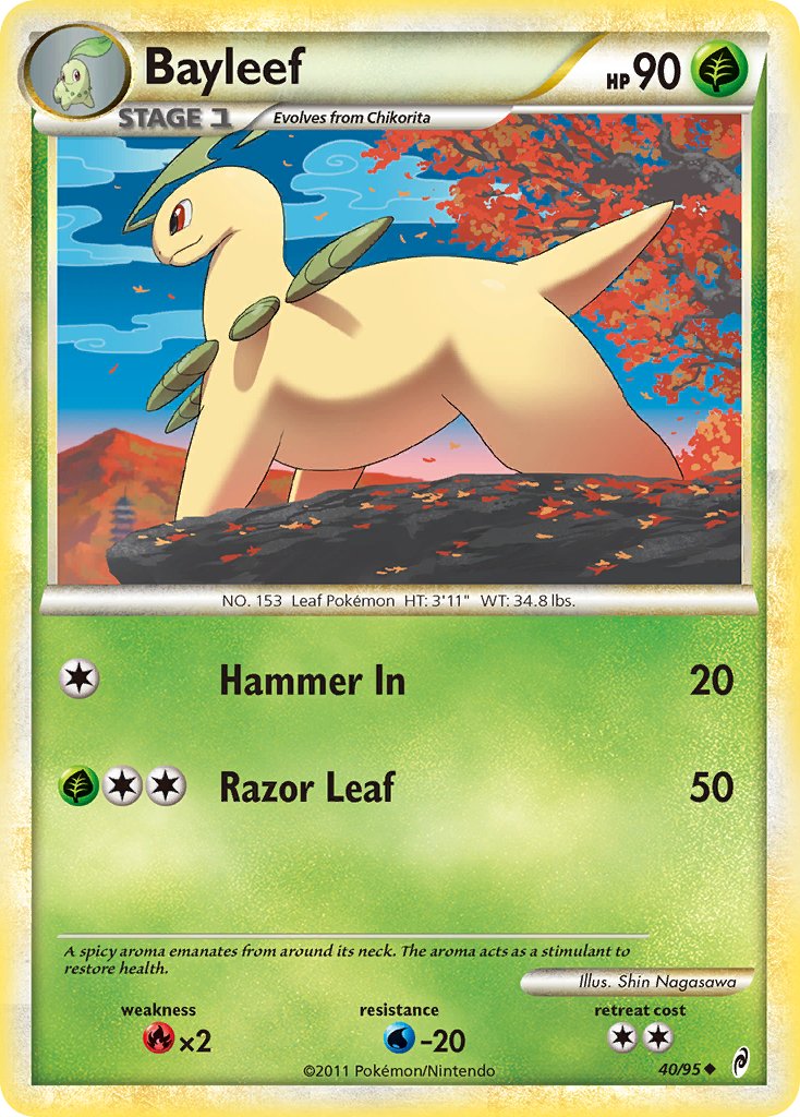 Bayleef (40/95) [HeartGold & SoulSilver: Call of Legends] - Dark Crystal Cards