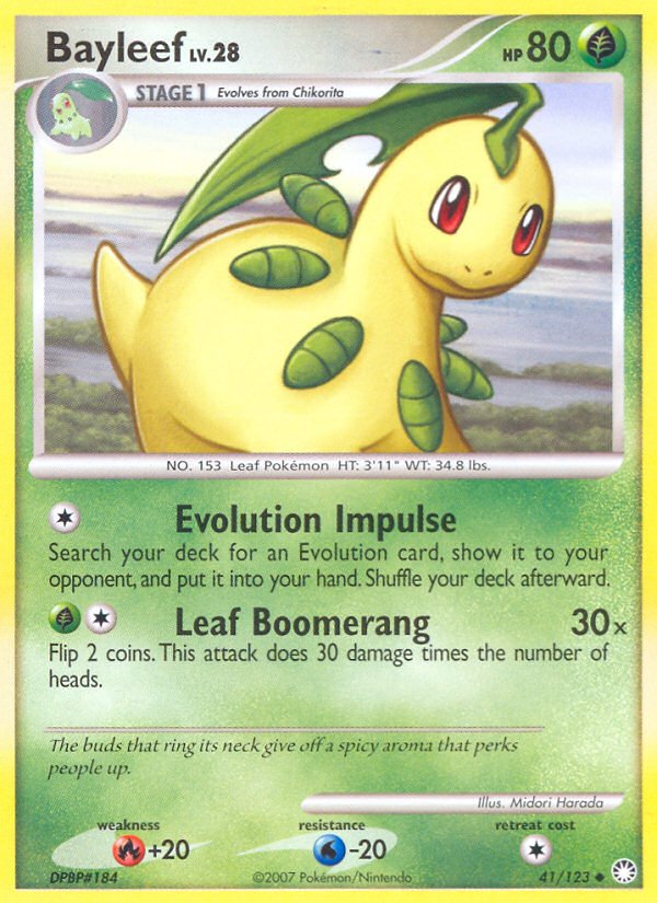 Bayleef (41/123) [Diamond & Pearl: Mysterious Treasures] - Dark Crystal Cards