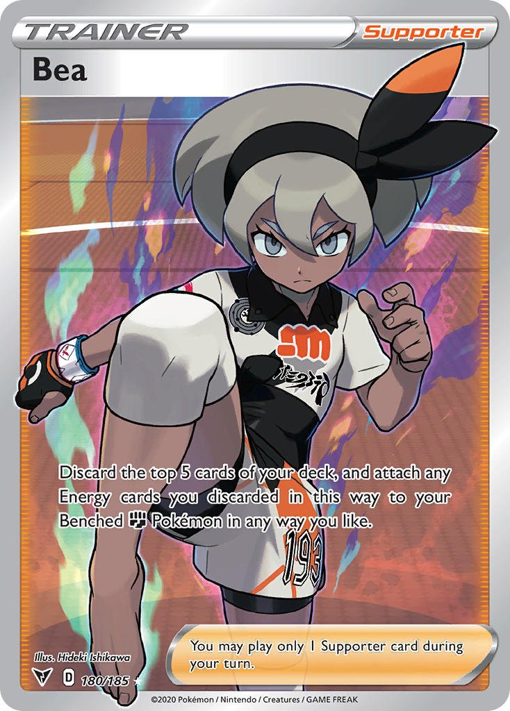 Bea (180/185) [Sword & Shield: Vivid Voltage] - Dark Crystal Cards