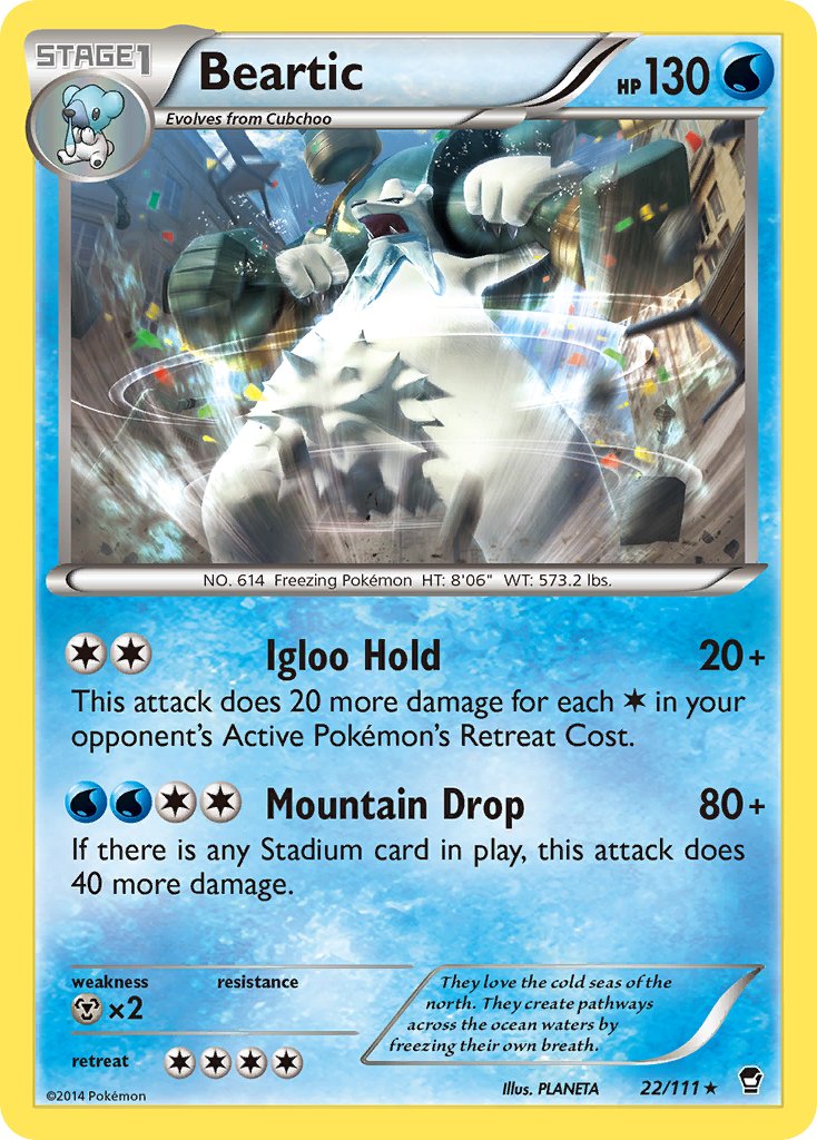 Beartic (22/111) [XY: Furious Fists] - Dark Crystal Cards