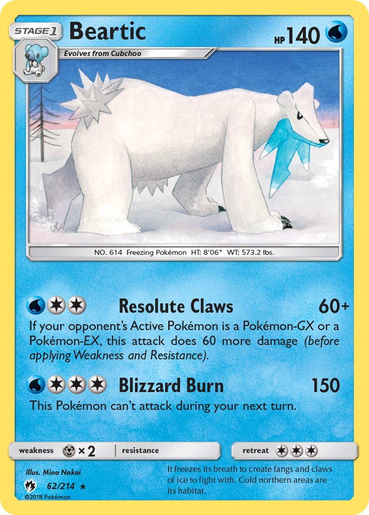 Beartic (62/214) [Sun & Moon: Lost Thunder] - Dark Crystal Cards