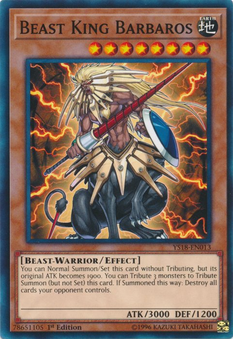 Beast King Barbaros [YS18 - EN013] Common - Dark Crystal Cards