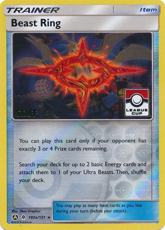 Beast Ring (102a/131) (League Promo Staff) [Sun & Moon: Forbidden Light] - Dark Crystal Cards