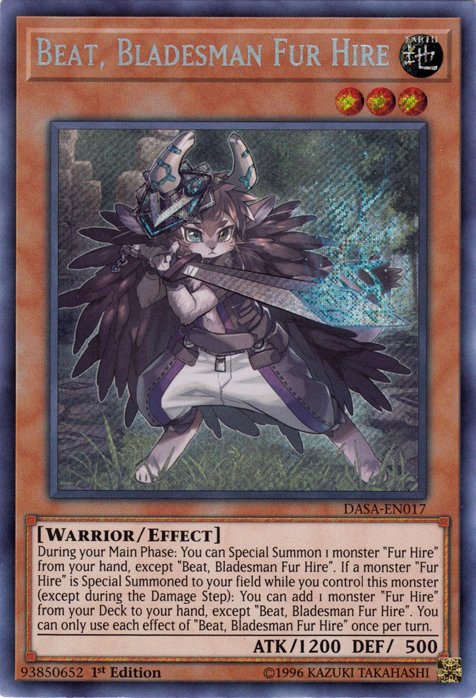 Beat, Bladesman Fur Hire [DASA - EN017] Secret Rare - Dark Crystal Cards