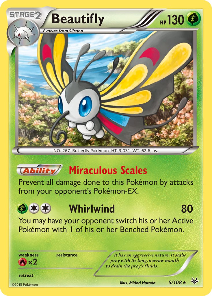 Beautifly (5/108) [XY: Roaring Skies] - Dark Crystal Cards