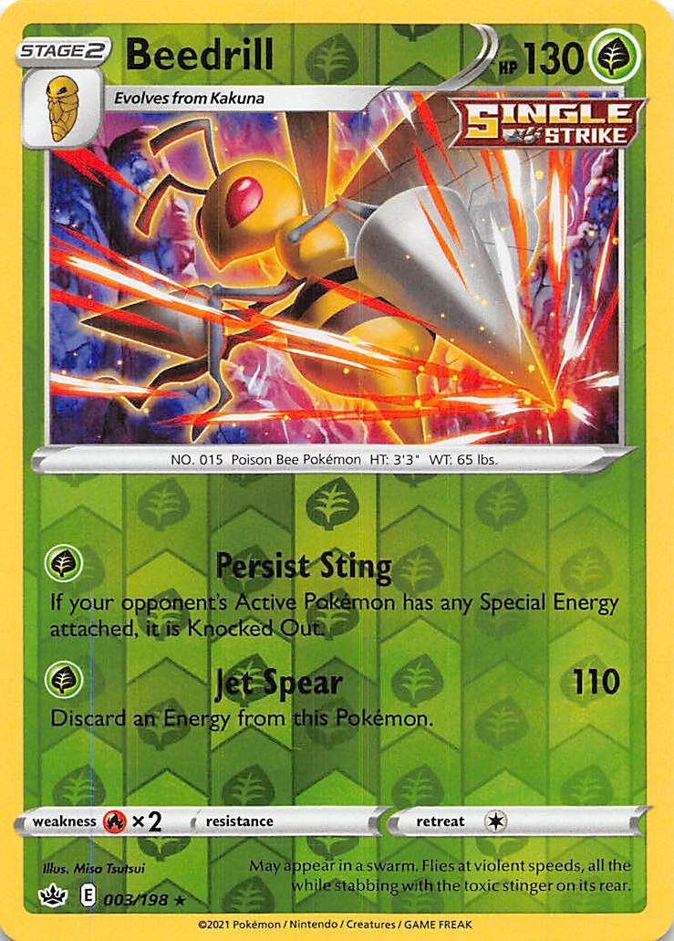 Beedrill (003/198) [Sword & Shield: Chilling Reign] - Dark Crystal Cards