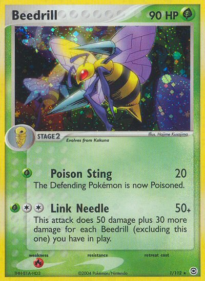 Beedrill (1/112) [EX: FireRed & LeafGreen] - Dark Crystal Cards