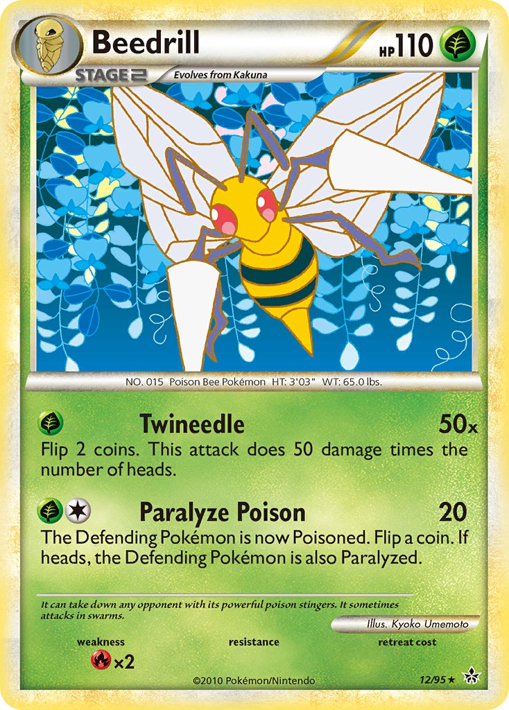 Beedrill (12/95) [HeartGold & SoulSilver: Unleashed] - Dark Crystal Cards