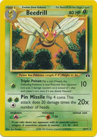 Beedrill (18/75) [Neo Discovery Unlimited] - Dark Crystal Cards