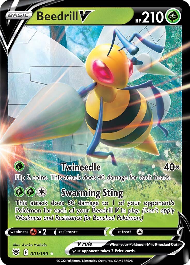 Beedrill V (001/189) [Sword & Shield: Astral Radiance] - Dark Crystal Cards