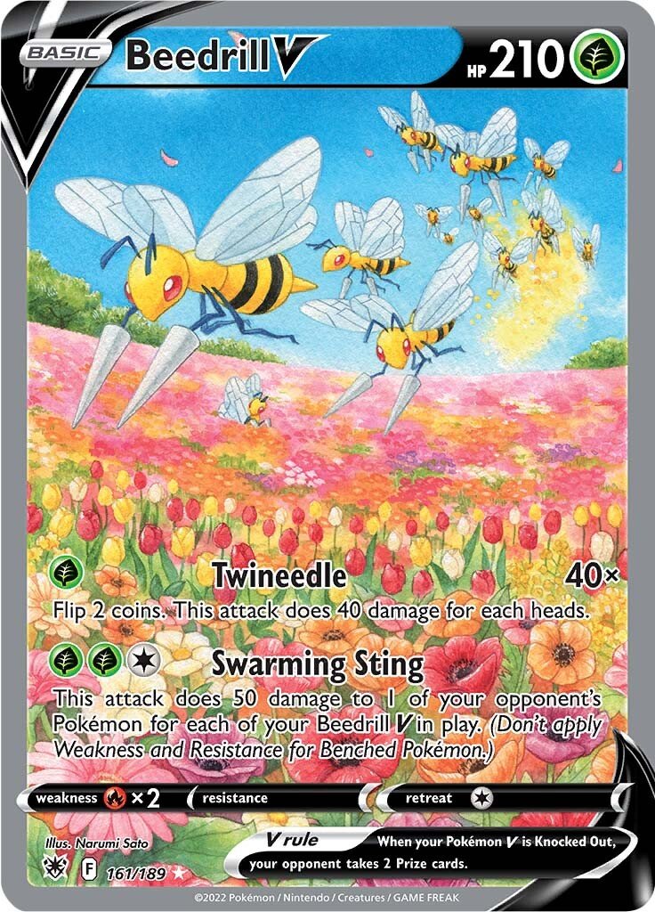 Beedrill V (161/189) [Sword & Shield: Astral Radiance] - Dark Crystal Cards