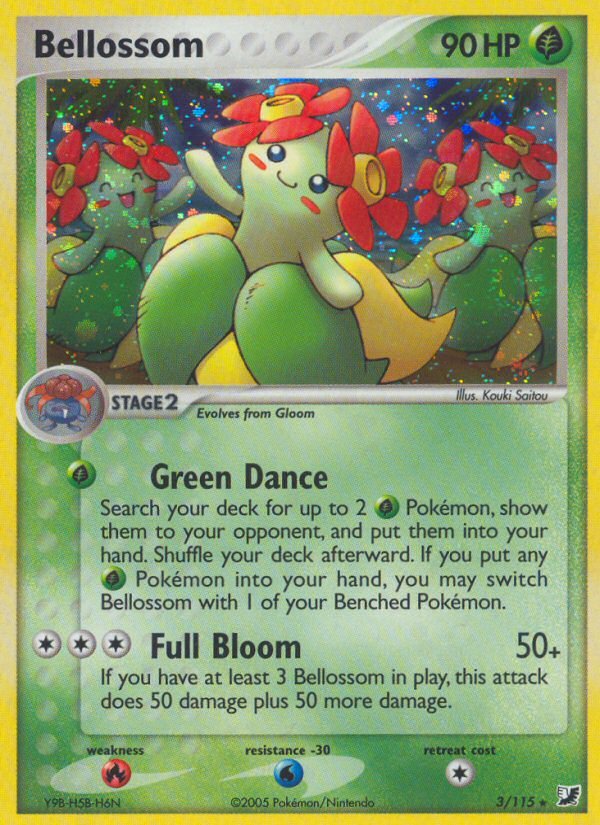 Bellossom (3/115) [EX: Unseen Forces] - Dark Crystal Cards