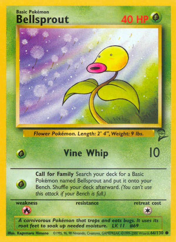 Bellsprout (66/130) [Base Set 2] - Dark Crystal Cards