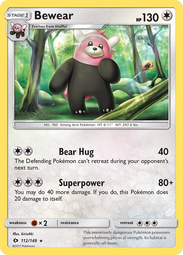 Bewear (112/149) [Sun & Moon: Base Set] - Dark Crystal Cards