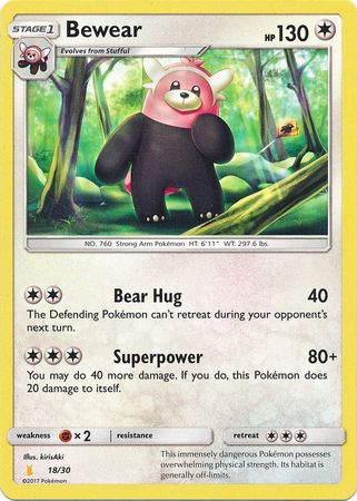 Bewear (18/30) [Sun & Moon: Trainer Kit - Alolan Raichu] - Dark Crystal Cards