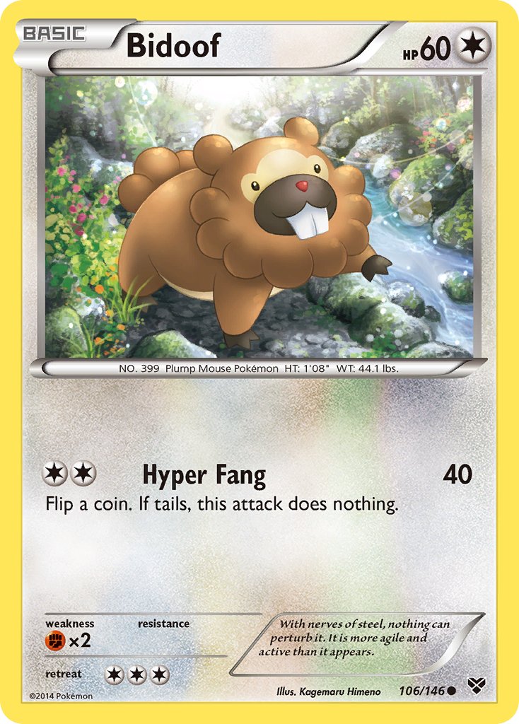 Bidoof (106/146) [XY: Base Set] - Dark Crystal Cards