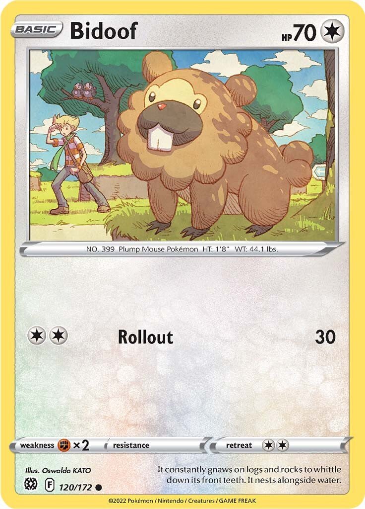 Bidoof (120/172) [Sword & Shield: Brilliant Stars] - Dark Crystal Cards