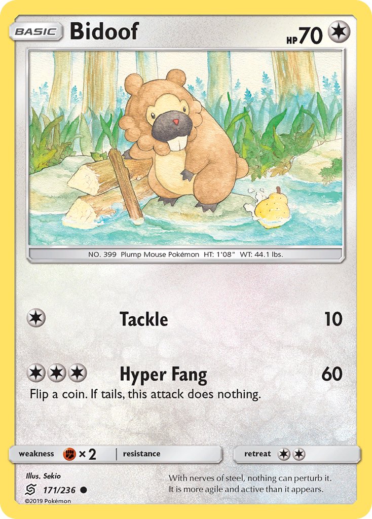 Bidoof (171/236) [Sun & Moon: Unified Minds] - Dark Crystal Cards