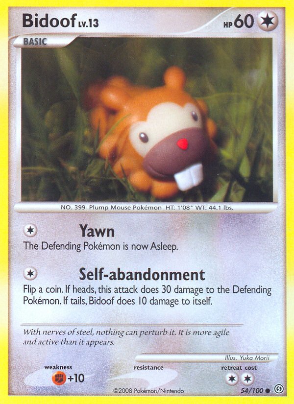 Bidoof (54/100) [Diamond & Pearl: Stormfront] - Dark Crystal Cards