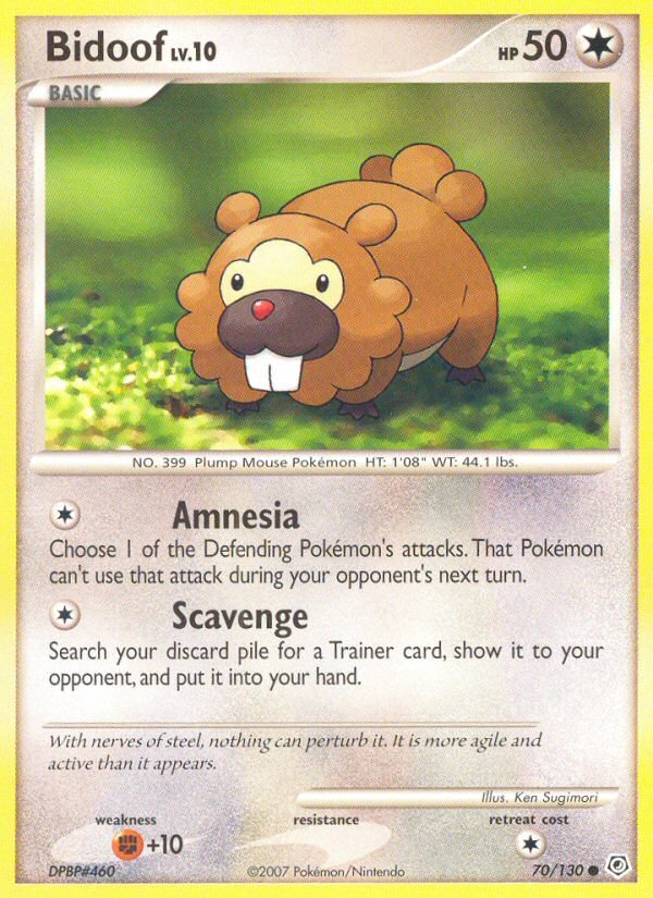 Bidoof (70/130) [Diamond & Pearl: Base Set] - Dark Crystal Cards